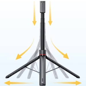Trépied télescopique en alliage d'aluminium avec suivi facial par IA, 69,29 pouces, pour smartphones, rotation à 360°, support de téléphone pour vlog/vidéo en direct - Product Image 2