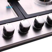 Electrodoméstico de Cocina Xunda, Placa de Cocción a Gas Integrada de 90 cm y 5 Quemadores, Personalización de Fábrica, Placas de Cocción a Gas de Acero Inoxidable de 4, 5 y 6 Quemadores