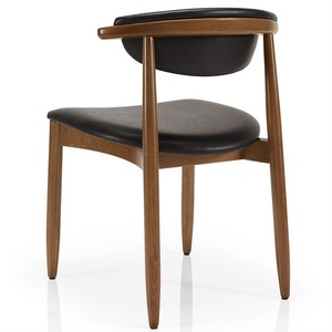 Ghế ăn thương mại hiện đại khung kim loại gỗ bọc da PU vải nhung dành cho khách sạn nhà hàng quán cà phê - Product Image 3