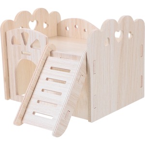 Maison en bois pour petits animaux : Lit pour hamster, lapin – Idéal pour dormir et se reposer en hiver – Mobilier pour animaux de compagnie - Product Image 2