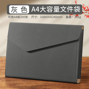 Porte-documents A4 en PU avec boucle magnétique, grande capacité, haut de gamme, imperméable, personnalisable avec logo pour réunions et cadeaux d'affaires - Product Image 5