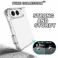 Coque de téléphone C0179 avec protection d'objectif pliable, anti-rayures, transparente HD, anti-chute pour iPhone Duo
