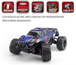 รถบรรทุกมอนสเตอร์วิบากไฟฟ้าขนาด 1/10 รุ่น 1031 Hobby ขับเคลื่อน 4 ล้อ 2.4GHz ความเร็วสูง <span class=keywords><strong>MMax</strong></span> ของเล่นรถบังคับวิทยุ - Product Image 6