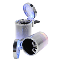 Cendrier LED lumineux pour voiture, avec éclairage coloré, à fixer sur les aérateurs, pour cigarettes et cigares, en gros, en stock UE