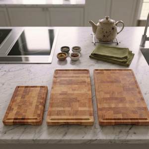 Planche à découper en bois naturel avec surface lisse, planche à découper de cuisine durable pour la viande, les légumes, les fruits, le pain et la préparation des aliments - Product Image 1