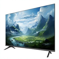 TV LED Layar Datar Android 32 Inci Tanpa Bingkai, Bezel Ultra Tipis untuk Hotel, Rumah, Kamar Tidur, dan Penggunaan Komersial