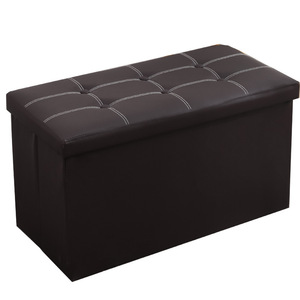 <b>Folding</b> storage box, rectangular storage <b>stool</b>, large size, suitable for sitting, a must-have for home storage. - Product Image 5