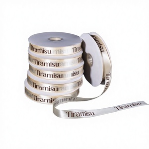 Cinta de Raso Personalizada con Diseño de Tiramisú, 2.5cm, Impresa con Texto de Tiramisú para Decoración de Pasteles - Product Image 4