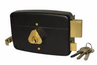 Échantillon disponible Moyen-Orient Serrure de porte à mortaise 540 noire avec cylindre en laiton