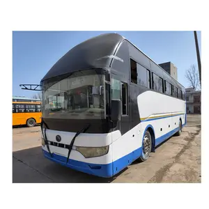 Right Hand Drive 12M Stock Used Bus TV Coach Bus 45-60 Seats Luxury Travel Bus White Diesel Power Engine Africa For Sale