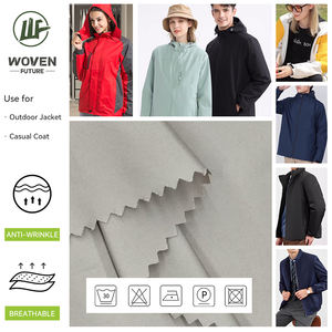 Shaoxing tissé futur veste conte <span class=keywords><strong>tissu</strong></span> uni imperméable 100 Poliester vêtements <span class=keywords><strong>tissu</strong></span> Poly Stretch pongé <span class=keywords><strong>tissu</strong></span> - Product Image 2