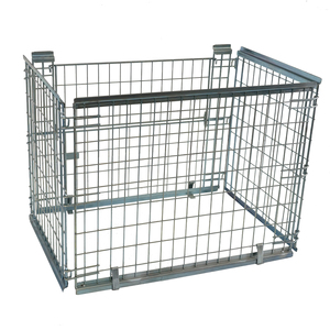 Heavy-duty có thể gập lại kim loại Pallet lồng đóng mở bền cho sự ổn định <span class=keywords><strong>Stackable</strong></span> dây container cho kho lưu trữ OEM - Product Image 3