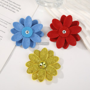 Fiore in Strass 3D a Doppio Strato con Motivo, 7,5 cm |   <span class=keywords><strong>Applique</strong></span> in Vetro a Forma di Fiore a 6 Petali per Vestiti, Borse, Fai da Te, Artigianato, Vendita all'Ingrosso - Product Image 3