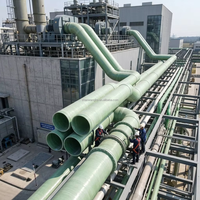 Tuyau de ventilation en PRV/GRP à grand diamètre, léger et haute résistance, en fibre de verre, pour l'évacuation industrielle – Prix usine