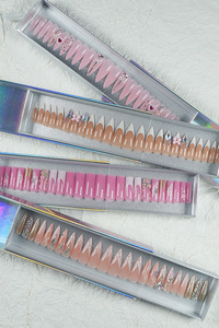 Оптовые накладные ногти в подарочной коробке, длинные, в форме гроба, для маникюра, искусственные ногти - Product Image 3