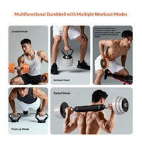 Ensemble d'haltères et de barres à poids réglable pour hommes, équipement de fitness à domicile, modèle en PVC
