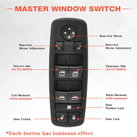 New Master Power Window Switch 4602863AB 4602863AC 4602863AD for Dodge Ram 1500 2500 3500 2009-2012 Driver Side Front Left