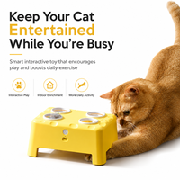 Juguete Interactivo para Gatos, Casa de Queso con Ratón Sonoro Automático, Juguete Electrónico Recargable para Mascotas, Venta al Por Mayor de Fábrica