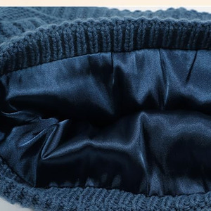 Gorros de punto cómodos y calentadores de cuello combinados para la temporada fría, personalización de marca privada, logotipo, gorros para mujer. - Product Image 6