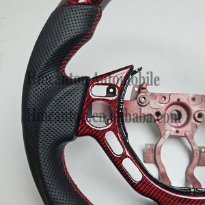Volant de direction en cuir perforé en fibre de carbone noir avec bande supérieure, le plus populaire pour Nissan <span class=keywords><strong>GTR</strong></span> 85 - Product Image 5