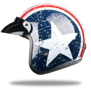 หมวกกันน็อคแบบเปิดหน้าสำหรับมอเตอร์ไซค์ ได้รับการรับรองจาก DOT สำหรับทุกเพศ ผลิตจากวัสดุ ABS ดีไซน์เปิดหน้า เหมาะสำหรับทุกฤดูกาล สภาพใหม่ - Product Image 1