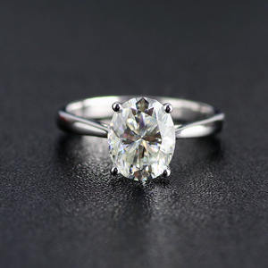 Gioielli provenza 2ct DEF <span class=keywords><strong>Moissanite</strong></span> 4 punte anelli 10k 14k oro 18 carati regalo stile classico per fidanzata moglie - Product Image 2