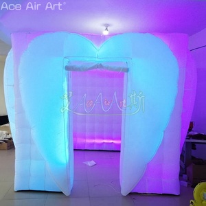 Inflatable LED-Lighted Heartเซลฟี่บูธสําหรับงานแต่งงานLove Photo Booth Air BlowerวัสดุOxfordเต็นท์<span class=keywords><strong>เช่า</strong></span>รุ่น - Product Image 3