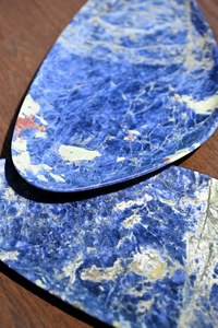 Ensemble <span class=keywords><strong>de</strong></span> plats à bonbons en marbre bleu bolivien - Plats en pierre naturelle faits à la main pour la décoration <span class=keywords><strong>de</strong></span> la maison, des desserts et <span class=keywords><strong>de</strong></span> la table - Product Image 5