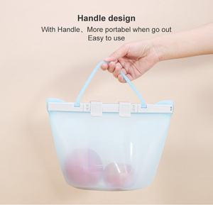 Logo personalizzato all'ingrosso Non tossico di grandi dimensioni riscaldabile forma Fusiform Sandwich Silicone conservazione chiusura lampo borsa per alimenti - Product Image 4