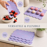 Planche à découper en silicone écologique, antidérapante, durable, réutilisable, légère, résistante à la moisissure, compatible lave-vaisselle