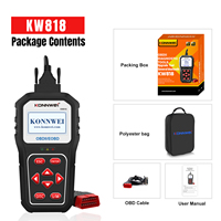 Escáner de Automóviles Universal Bluetooth Clásico Mejorado KONNWEI KW818 OBD II para Lector de Códigos de Falla del Motor del Automóvil Herramienta de Diagnóstico CAN