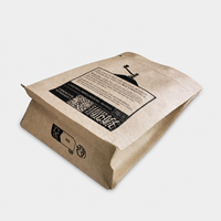 Sachets personnalisés en papier kraft avec fenêtre, fermeture éclair refermable, qualité alimentaire, pour l'emballage de grains de café, café moulu et thé