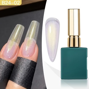 Vernis à ongles gel Aurora Glitter 15ml bleu violet scintillant, gel <span class=keywords><strong>semi</strong></span>-permanent UV <span class=keywords><strong>2</strong></span> en <span class=keywords><strong>1</strong></span>, fonction <span class=keywords><strong>top</strong></span> <span class=keywords><strong>coat</strong></span> - Product Image 5