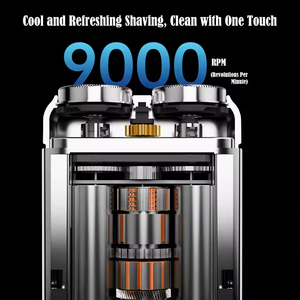 <span class=keywords><strong>Afeitadora</strong></span> Eléctrica Portátil de Doble Cuchilla, Profesional, Recargable por USB, Lavable, para Uso en Seco/Húmedo, para Hombres, Viajes en Auto - Product Image 4