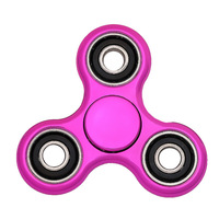 Fidget Spinner Métallique Électroplaqué à Trois Feuilles, Gyroscope Rotatif à Quatre Roulements pour les Doigts, Jouet Anti-Stress pour la Pointe des Doigts