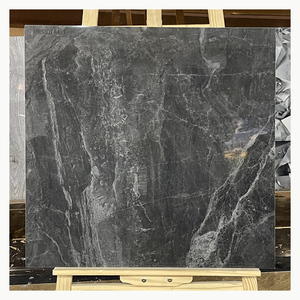 Carreaux de sol et de mur en céramique pour salle de bain, aspect marbre moderne, 60x60cm, gris poli, pour salle à manger - Product Image 3