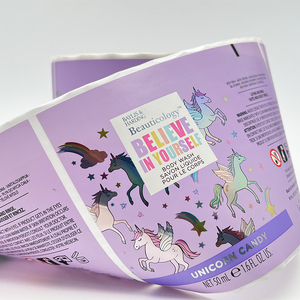 Tùy chỉnh Holographic nhãn dán nhãn cho cơ thể rửa chai Vinyl không thấm nước với pearlized kết thúc OEM - Product Image 3