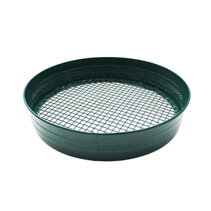 Tamis de jardin galvanisé en métal Compost Dirt Soil Round Riddle avec 3 tailles de mailles interchangeables - Product Image 3