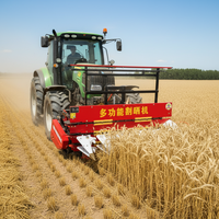 Tête de moisson universelle mini pour tracteur 3-en-1 multifonctionnelle, machine de coupe de céréales, récolteuse de blé, riz et maïs, moteur CE