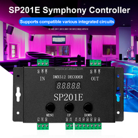 Controlador Symphony SP201E DC5-24v, Decodificador DMX512 Compatible con Varios IC WS 2811 2813 2801 SK 6812 9822 APA10