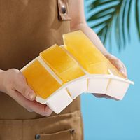 Moule à glaçons en silicone avec couvercle, bac à glaçons à 4 cavités pour whisky, cocktails, machine à glaçons pour congélateur avec couvercle