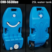 Réservoir d'eau portable à roulettes en HDPE pour camping-car, bateau et extérieur, 25L 40L, conteneur de transfert d'eau potable et usée