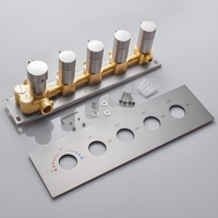 Robinet de douche thermostatique à pression équilibrée en laiton finition chrome moderne pour kits de douche de salle de bain avec installation facile