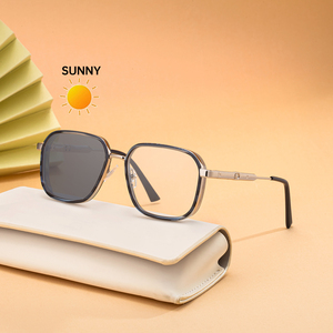 Occhiali da <span class=keywords><strong>Sole</strong></span> Partagas per Uomo, Design Personalizzato, Lenti Fotocromatiche Quadrate, Protezione Anti Luce Blu e UV400 - Product Image 1