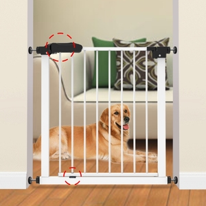 SG001 Juego de Puertas Retráctiles de Seguridad para Bebés, Metálicas, Sin Perforaciones, Fácil Cierre, Ajustables, Certificación ASTM, Edad 2-4 Años - Product Image 2