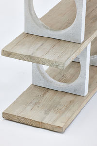 Metà del secolo stile moderno antico organico mobili Display accento legno armadio libreria con pino riciclato per soggiorno - Product Image 2