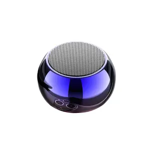 M3 Kleurrijke Radio Ondersteuning U Disk Subwoofer 3D Mini Galvaniseren Ronde Stalen Kanon Blue Tooth Speaker Subwoofer Draadloze Spreken