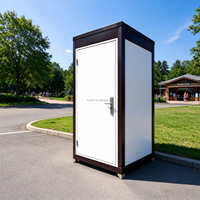 Toilettes mobiles portables en acier, petite salle de bain préfabriquée, installation facile, toilettes publiques extérieures économiques pour chantier de construction