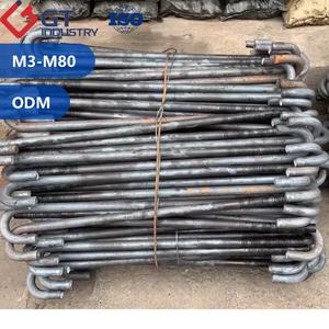 Pernos de Anclaje para Concreto Tipo L, J y U, Galvanizados en Caliente, Grado F1554, Grados 36, 55, 105, ASTM <span class=keywords><strong>A36</strong></span>, M38, M56, de 12 Pulgadas, con Tuercas y Arandelas - Product Image 3