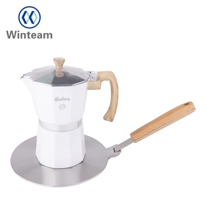 Convertisseur de plaque de cuisson à <span class=keywords><strong>induction</strong></span> 13cm/20cm Plaque d'adaptation de disque de diffuseur de chaleur avec manche en bois Outil de <span class=keywords><strong>casserole</strong></span> Convertisseur de plaque de cuisson - Product Image 2